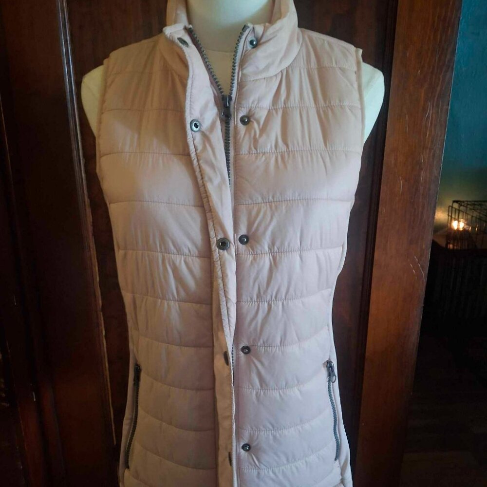 Maurices Light Pink Zippered Vest